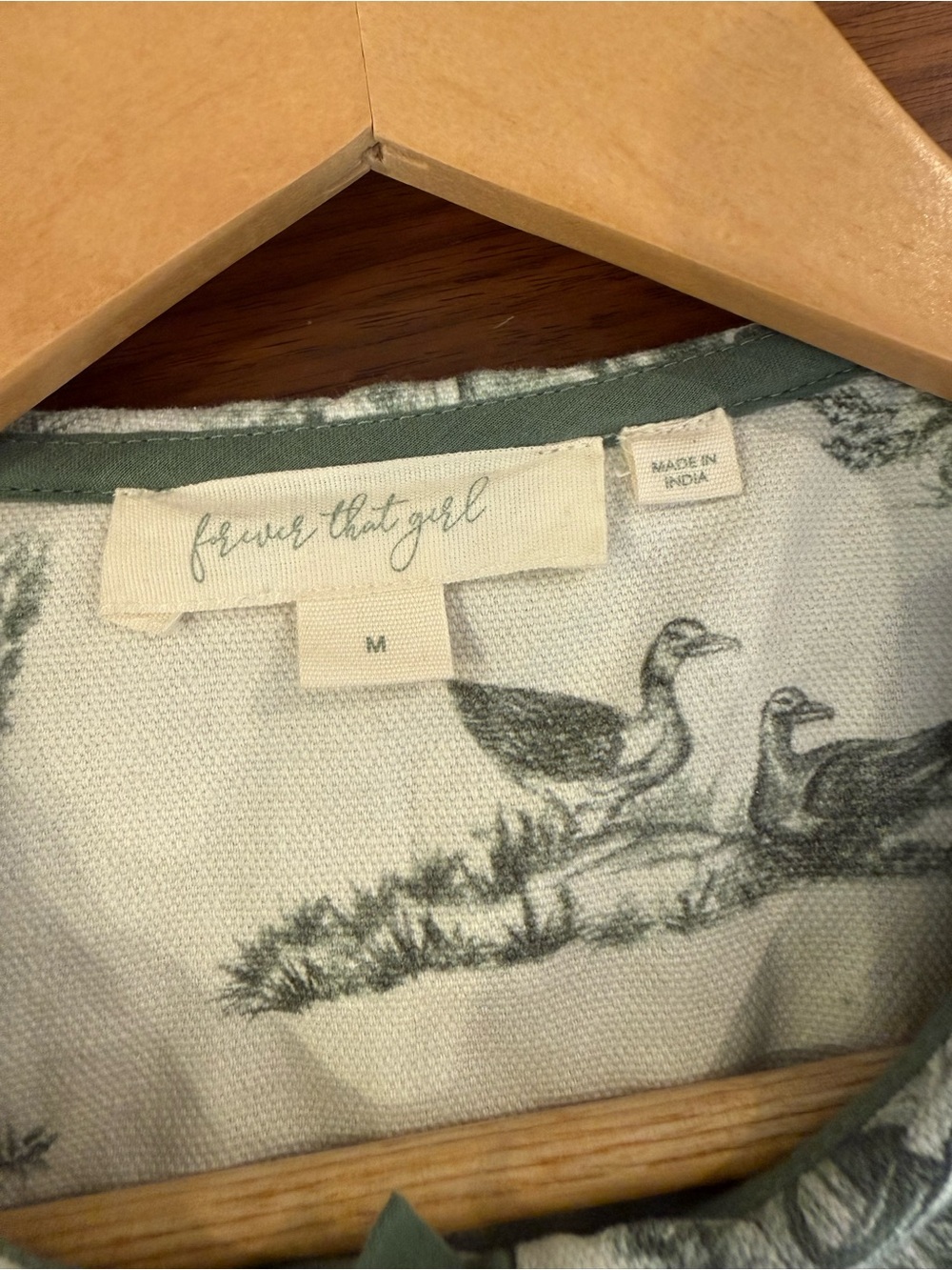 Anthropologie Quilted Toile Print Jacket with Green Trim - Picture 5 of 10
